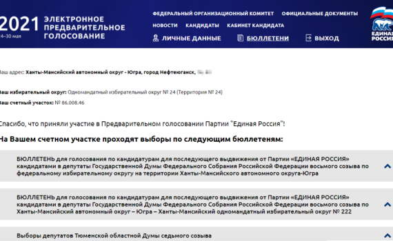 пг, предварительное голосование