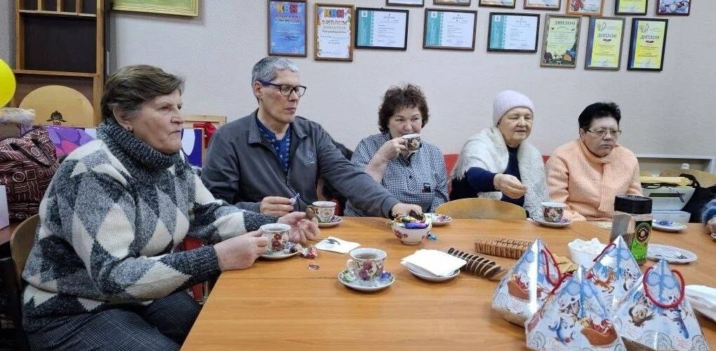 с.п.Сингапай Новогодняя встреча В кругу друзей, Общество инвалидов, совет ветеранов